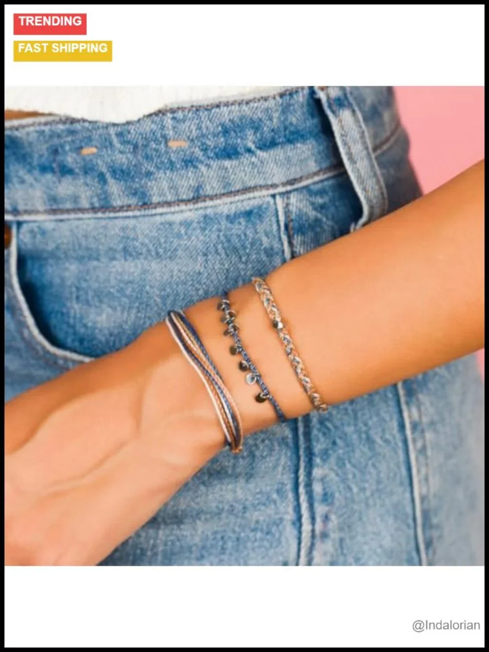 Pura Vida Yosemite 3-Piece Handmade Waterproof Adjustable Bracelet Stack